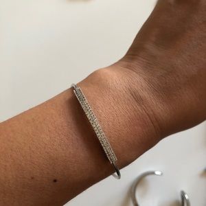 Adjustable silver bracelet